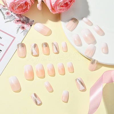 ABS Plastic Full Cover Press On False Nails DIY-CJC0006-15-1