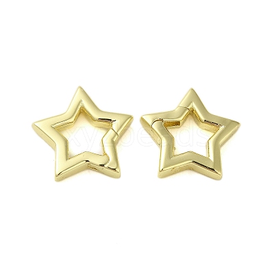 Brass Spring Gate Rings KK-B089-09G-1