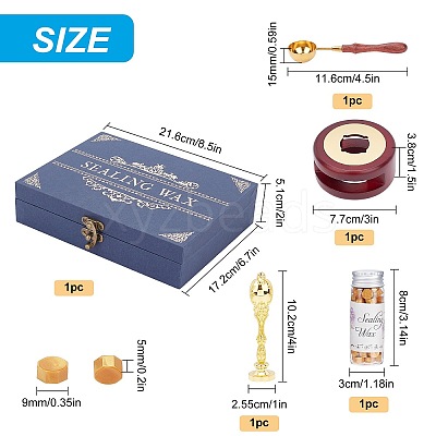 Wax Seal Stamp Set AJEW-WH0162-46-1