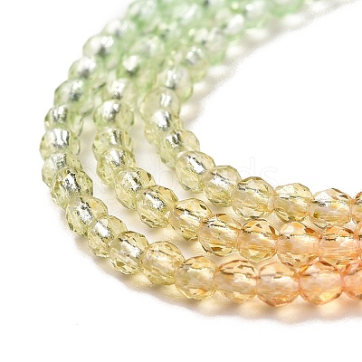 Transparent Gradient Color Glass Beads Strands GLAA-G101-2mm-08-1