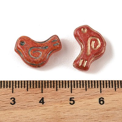 Baking Paint Glass Beads DGLA-G004-02F-1