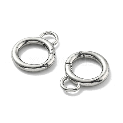 304 Stainless Steel Spring Gate Clasp Findings STAS-B082-05A-P-1