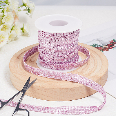 10Yards Polyester Lace Trim Ribbon OCOR-GF0004-83F-1