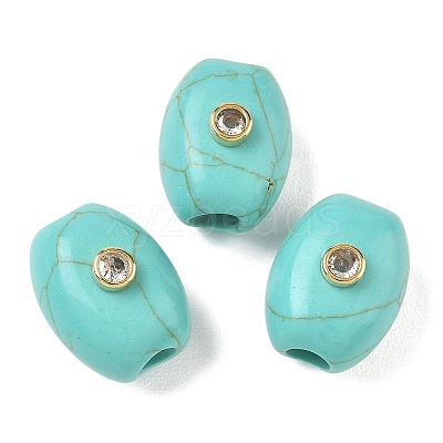 Synthetic Turquoise European Beads GG-CBA105B-02E-G-1