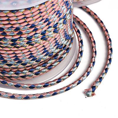 11M Polyester Braided Cord with Cotton Core & Metallic Thread OCOR-Z006-01-29-1