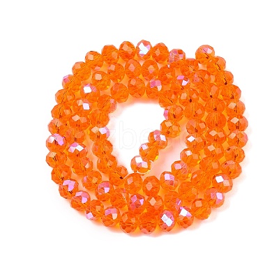 Electroplate Glass Beads Strands EGLA-A044-T6mm-L25-1