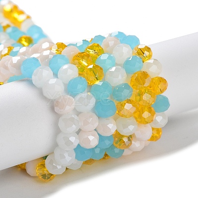 Glass Beads Strands EGLA-A034-M6mm-52-1