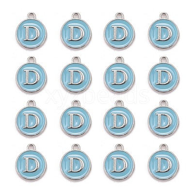 Platinum Plated Alloy Enamel Charms ENAM-S118-04D-P-1