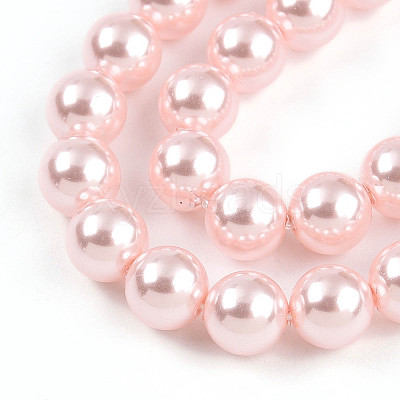 Baking Paint Pearlized Glass Pearl Bead Strands X-HY-N002-6mm-A10-1
