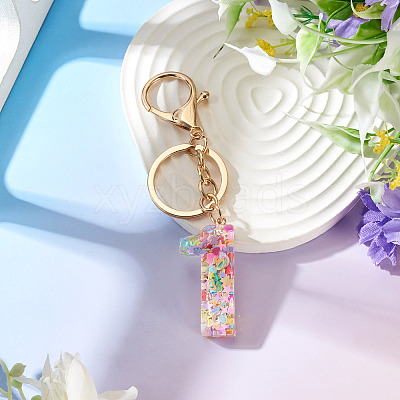 Number 1 Transparent Resin Keychains KEYC-TADJ0001-10A-1