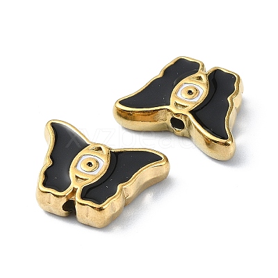 Ion Plating(IP) 304 Stainless Steel Enamel Beads STAS-Q318-09A-1