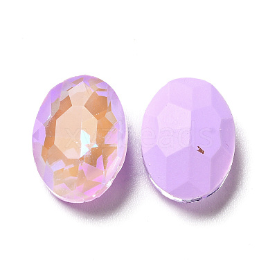Mocha Fluorescent Style Glass Rhinestone Cabochons X-GGLA-M005-01A-371MK-1