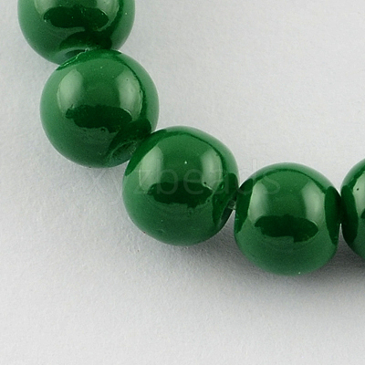 Painted Glass Beads Strands X-DGLA-S071-6mm-19-1