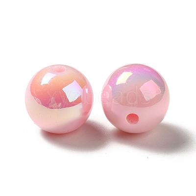 UV Plating Rainbow Iridescent Acrylic Beads X-PACR-D070-01D-1