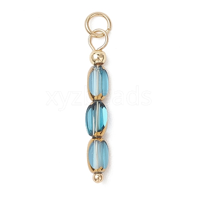 Electroplate Glass Pendants PALLOY-JF04931-1