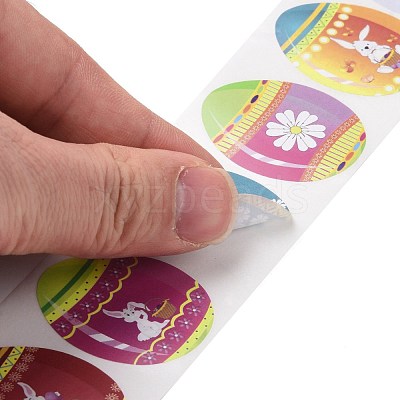 9 Patterns Easter Theme Self Adhesive Paper Sticker Rolls DIY-C060-02A-1