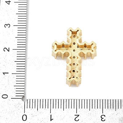 Brass Micro Pave Cubic Zirconia Beads KK-H203-11B-G-1