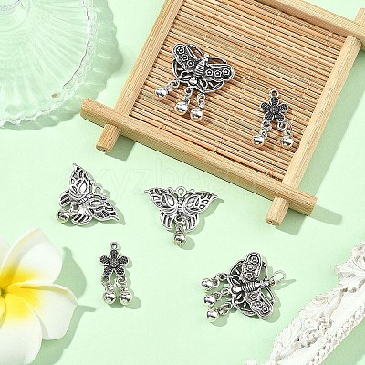 6Pcs 3 Styles Tibetan Style Alloy Pendants FIND-YW0011-65-1