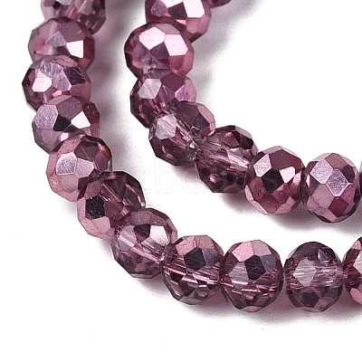 Transparent Electroplate Glass Beads Strands LS-EGLA-Q131-01A-06-1