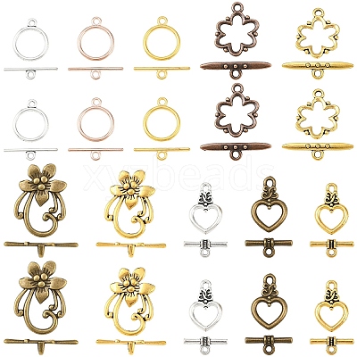 Alloy Toggle Clasps TIBEB-YW0002-03-1