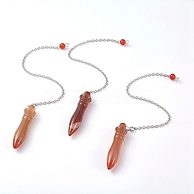 Natural Mixed Stone Pointed Dowsing Pendulums G-J386-A-1