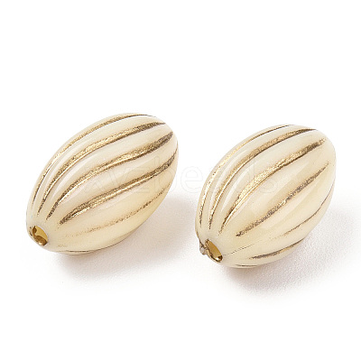 Oval Plating Acrylic Beads X-PACR-Q102-128A-1