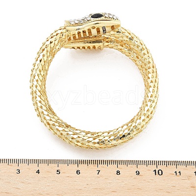 Snake Alloy Rhinestone Bangles for Women LS-BJEW-G085-01G-02-1