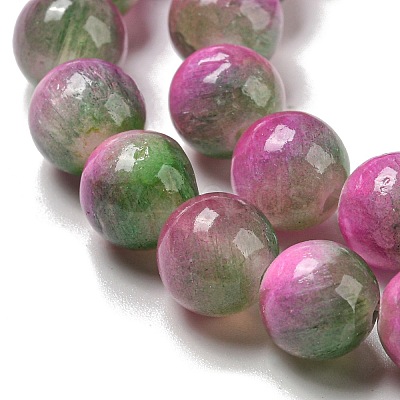 Dyed Natural White Jade Beads Strands G-F764-02C-1