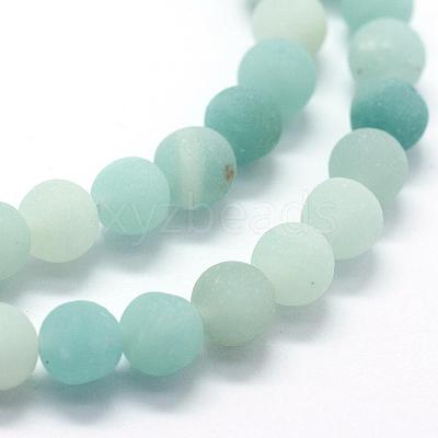 Natural Amazonite Bead Strands G-G684-03-6mm-1