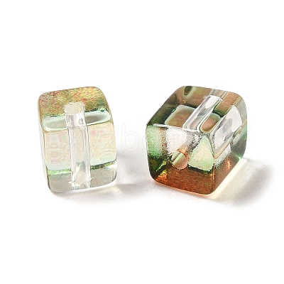 Two Tone Transparent Glass Beads GLAA-NH0001-03D-1