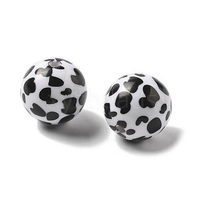 Printing Opaque Acrylic Beads OACR-H049-01D-1