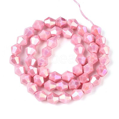 Anti-Tarnish Electroplate Glass Beads Strands GLAA-T025-8mm-12G-1