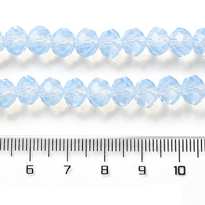 Baking Paint Transparent Glass Beads Strands DGLA-A034-J8MM-D01-1