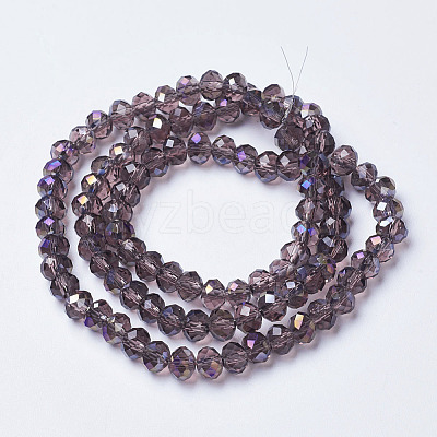 Electroplate Transparent Glass Beads Strands LS-EGLA-A034-T4mm-F09-1