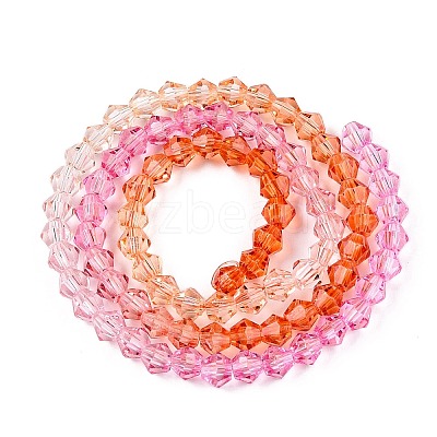 Gradient Color Baking Paint Glass Bead Strands X-DGLA-A039-T2mm-A04-1