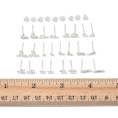 2 Pairs Alloy Stud Earrings for Women EJEW-FS0001-27F-1