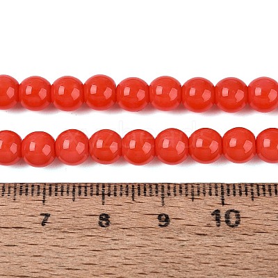 Opaque Solid Color Glass Beads Strands GLAA-T032-P6mm-19-1