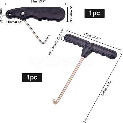 2Pcs PP Plastic Tightener Handle Hold TOOL-FH0001-36-1