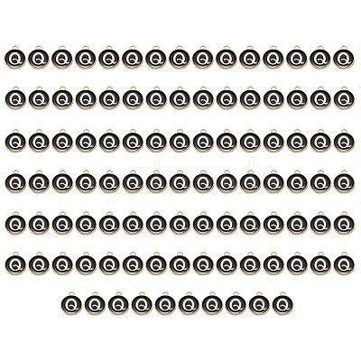 Golden Plated Enamel Alloy Charms ENAM-SZ0001-26B-Q-1