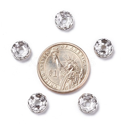 Iron Crystal Rhinestone Spacer Beads RB-A007-10MM-S-1