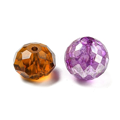 Transparent Faceted Glass Beads GLAA-XCP0001-25-1