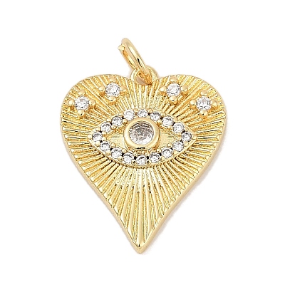 Brass Micro Pave Cubic Zirconia Pendants KK-U058-58B-G-1