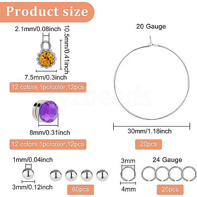 DIY Wine Glass Charm Making Kit DIY-BC0005-58-1