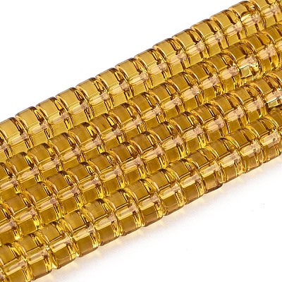 Transparent Glass Beads Strands GLAA-N026-4x8mm-T07-1