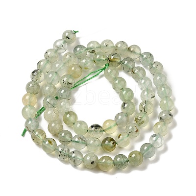 Natural Prehnite Beads Strands LS-G-S333-6mm-032-1