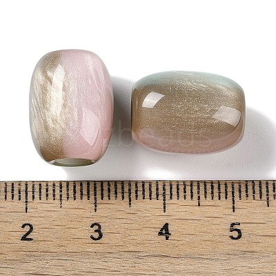 Triple Color Resin European Beads RESI-F055-13-1