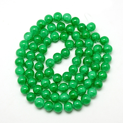 Baking Paint Crackle Glass Bead Strands DGLA-Q023-8mm-YS22-1