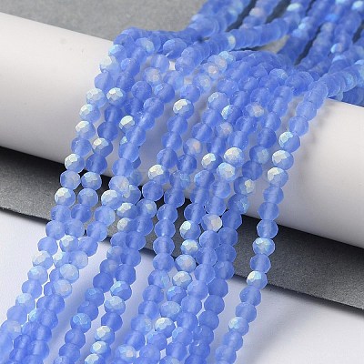 Imitation Jade Glass Beads Strands EGLA-A034-T2mm-MB14-1