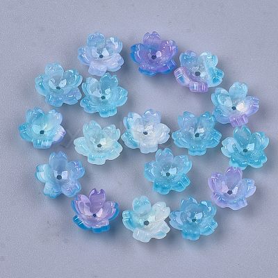 Cellulose Acetate(Resin) Bead Caps X-KK-S161-03F-1