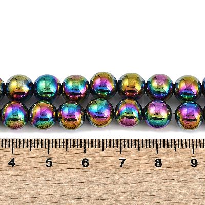 Electroplated Synthetic Magnetic Hematite Beads Strands G-G174-L01-02-1